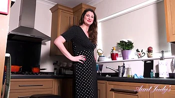 auntjudys,lingerie,stockings,solo-female,masturbation