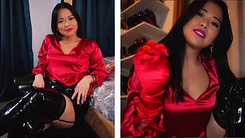 solo-female,handjob,stockings,mistress,latex