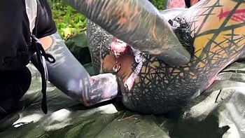 anal,brunette,femdom,fisting,outdoor