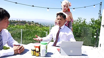 double-penetration,tattoo,threesome,blowjob,blonde