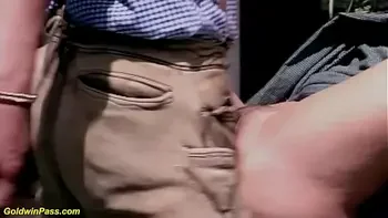 first-time,blonde,dirndl,farmer,shaved