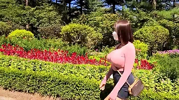 big-tits,korean,amateur,tits,public-nudity