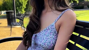 amateur,brunette,teen,outdoor,public