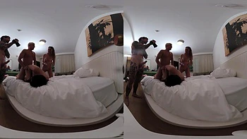latina,behind-the-scenes,vr-porn,threesome,cowgirl