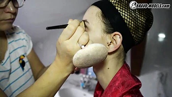 fetish,studio,backstage,petite,makeup