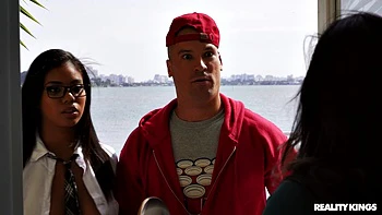 skirt,big-tits,reverse-cowgirl,fucking,couch