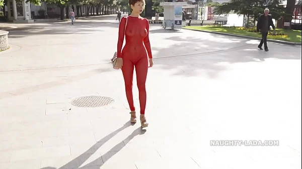 jumpsuit,transparent,flashing,see-through,milf