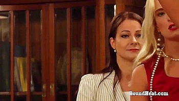 blonde,mistress,lesbian-bondage,3some,fingering