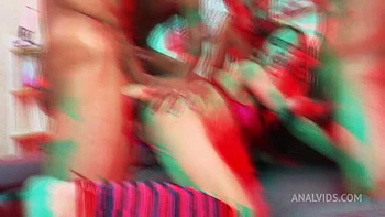 double-penetration,brunette,big-ass,gaping,big-cock