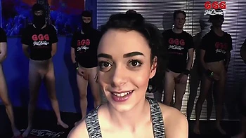anal,bukkake,group-sex,brunette,facial