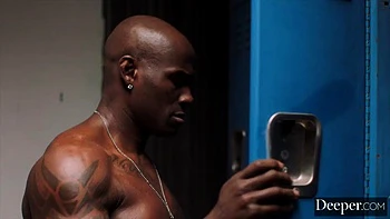 interracial,double-penetration,blonde,lingerie,blowjobs