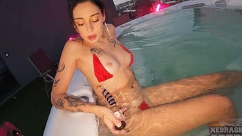 toys,pool,masturbation,brunettes,long-hair