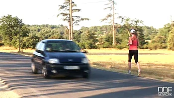 blonde,outdoor,foot-fetish