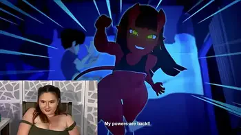 succubus,hentai,creampie,reaction,swallow