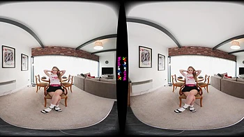 vr-porn,solo-female,blonde,tattoo,masturbation