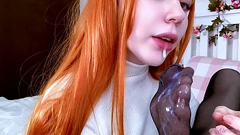 softcore,foot-fetish,nylon,redhead,solo