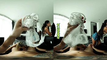 threesome,interracial,blonde,tattoo,vr-porn