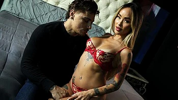 young-18,cowgirl,tattooed-girl,oral,big-cock