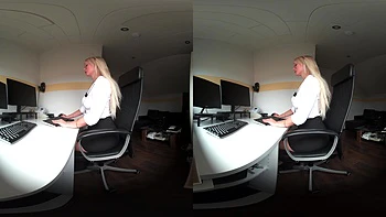 high-heels,blonde,office,german,femdom