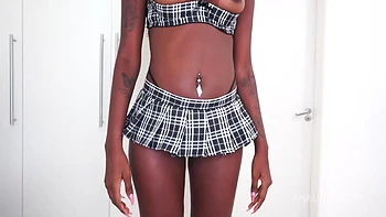 double-anal-penetration,ebony,cowgirl,interracial,blowjob