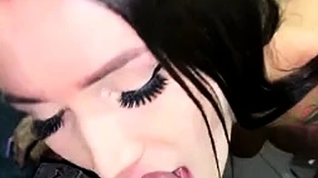 brunette,handjob,public,cumshot,blowjob